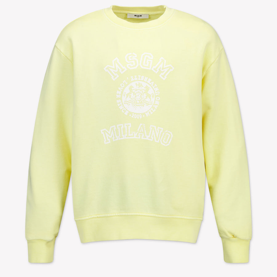 MSGM Unisex Kids Sweater in Yellow