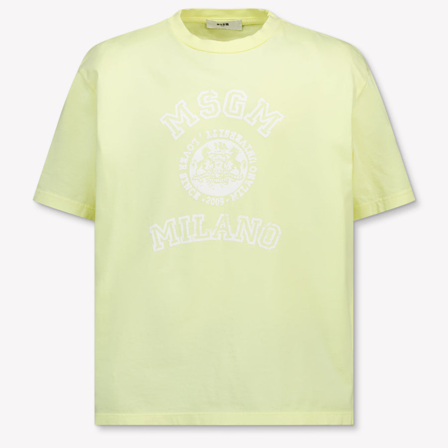 MSGM Unisex Kids T-Shirt in Yellow