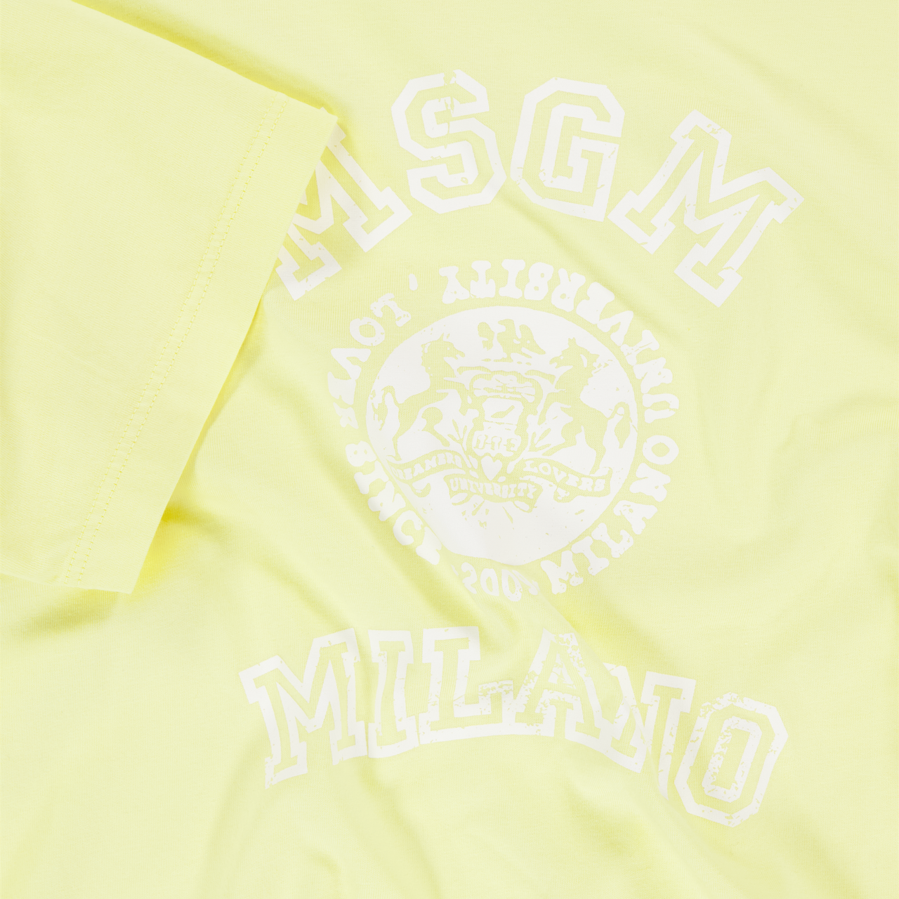 MSGM Kids Unisex T-Shirt In Yellow