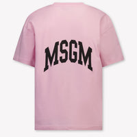 MSGM Kids Girls T-Shirt In Light Pink