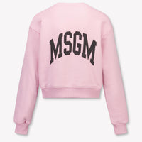 MSGM Kids Girls Sweater In Light Pink