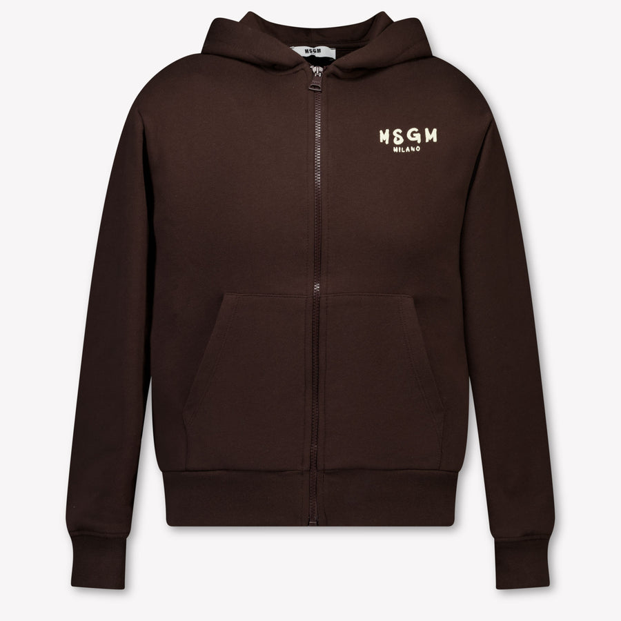 MSGM Boys Cardigan in Brown