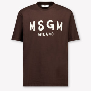MSGM Kids Boys T-Shirt In Brown