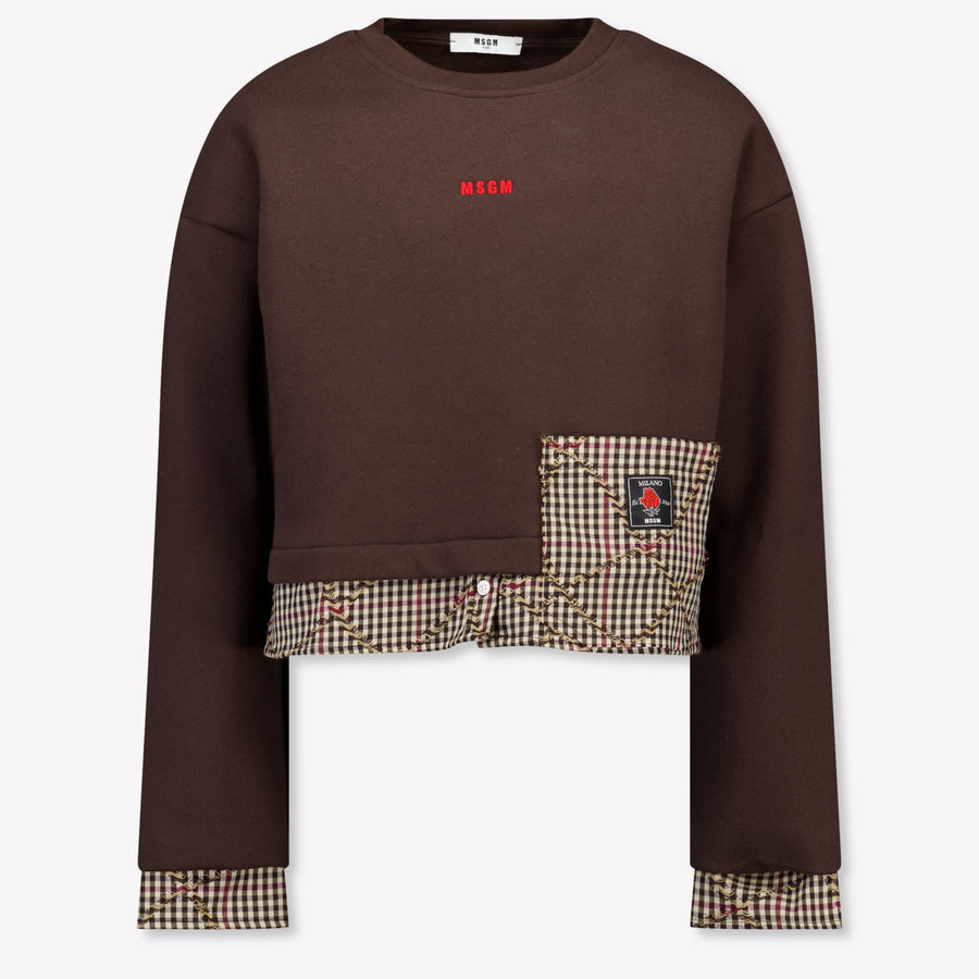 MSGM Girls Sweater in Brown