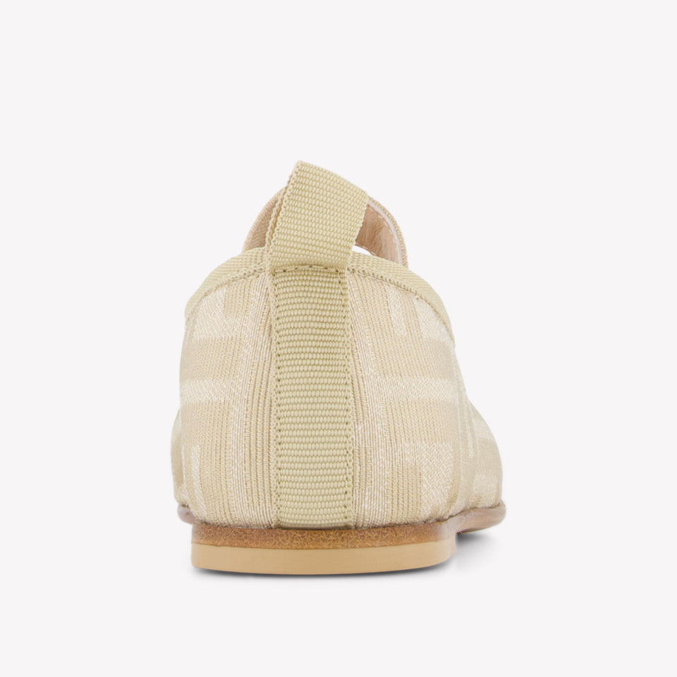 Fendi Girls Shoes In Beige