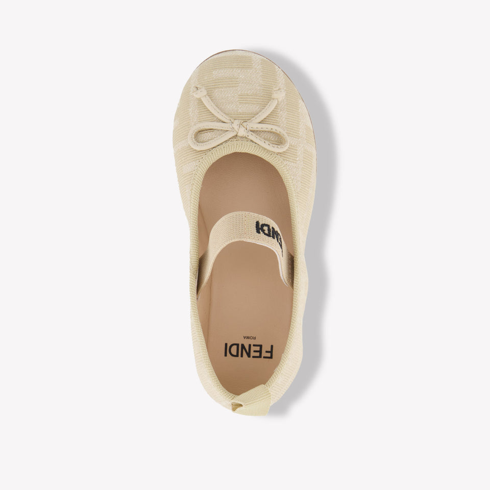 Fendi Girls Shoes In Beige