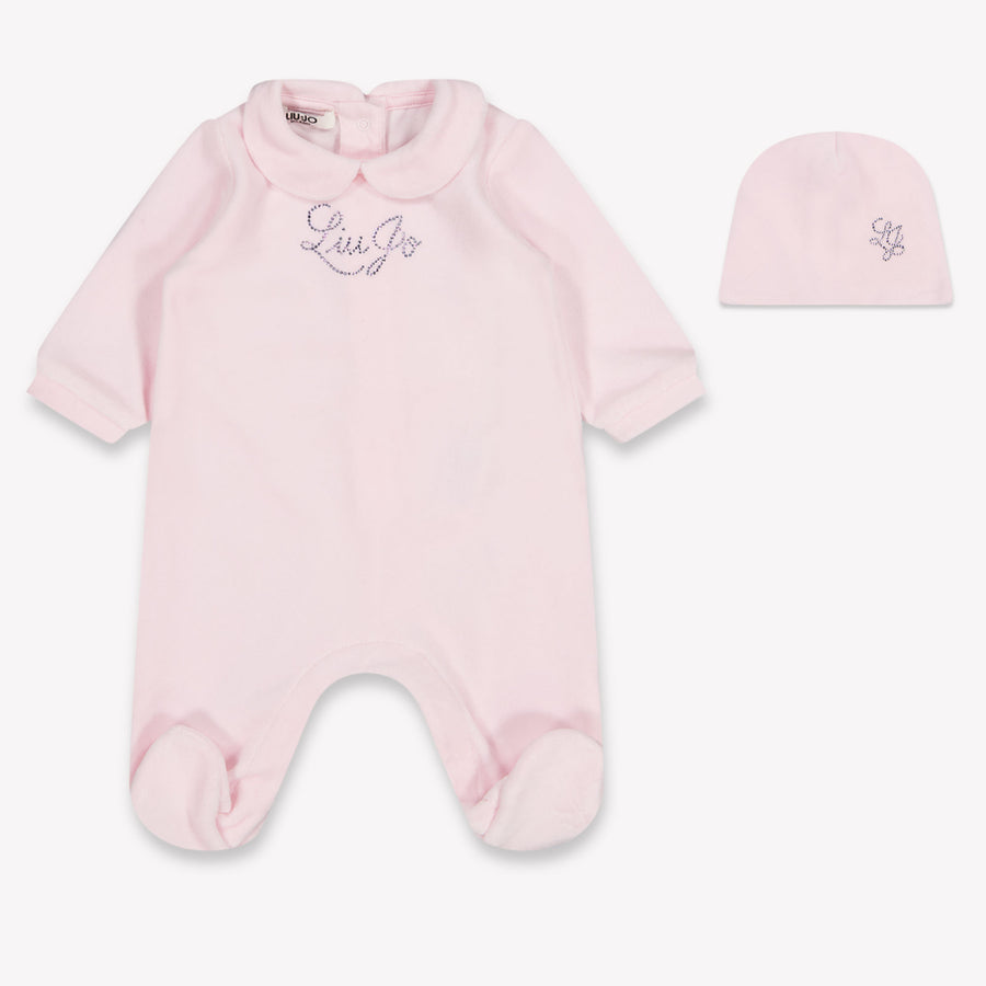 Liu Jo Baby Girls Playsuit In Light Pink