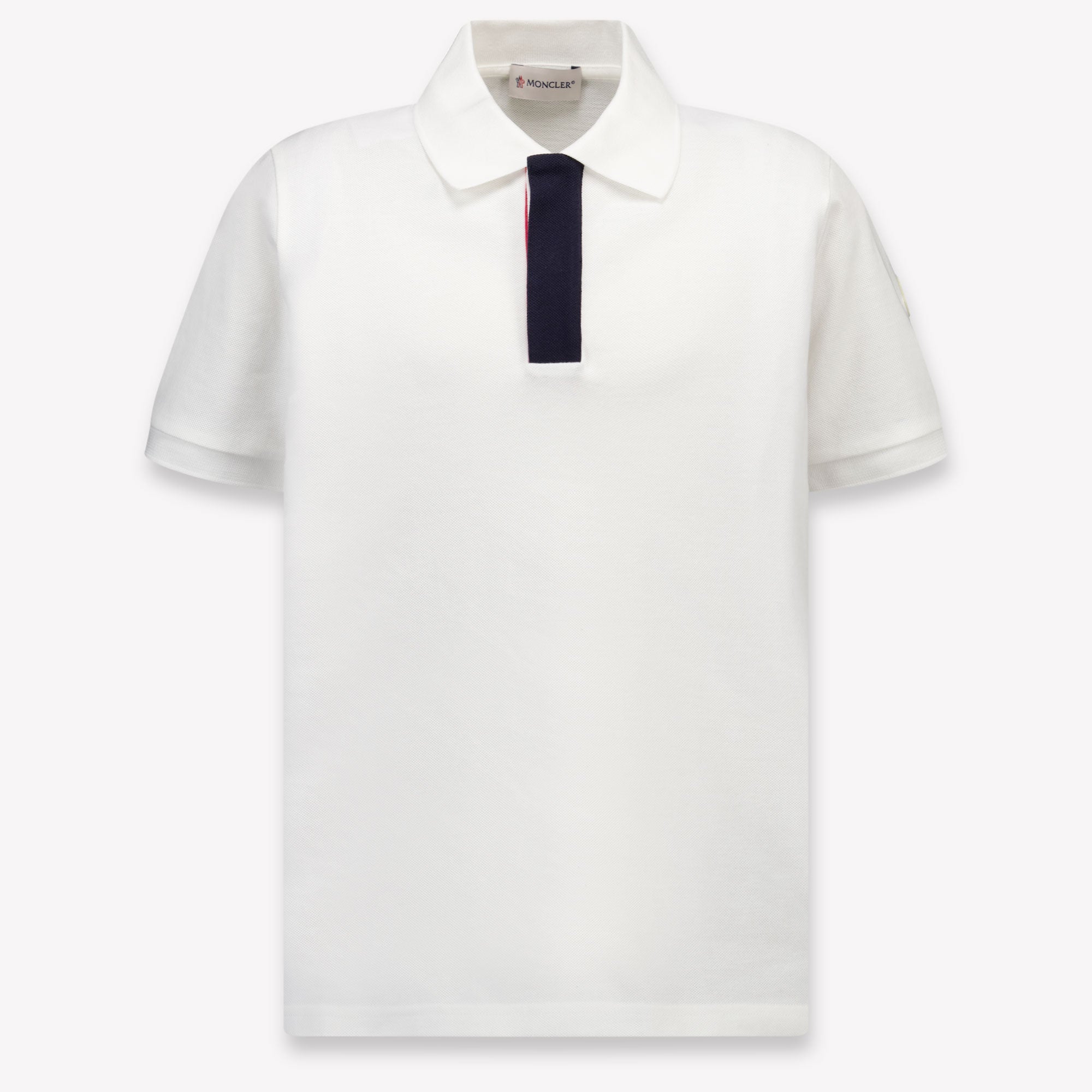 Moncler Kids Boys Polo In White
