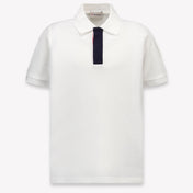 Moncler Kids Boys Polo In White