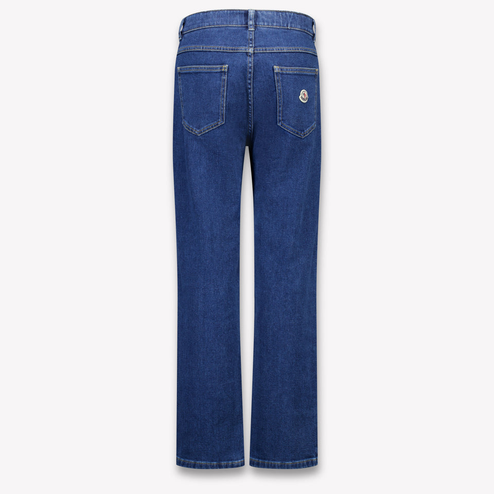 Moncler Kids Boys Jeans In Blue