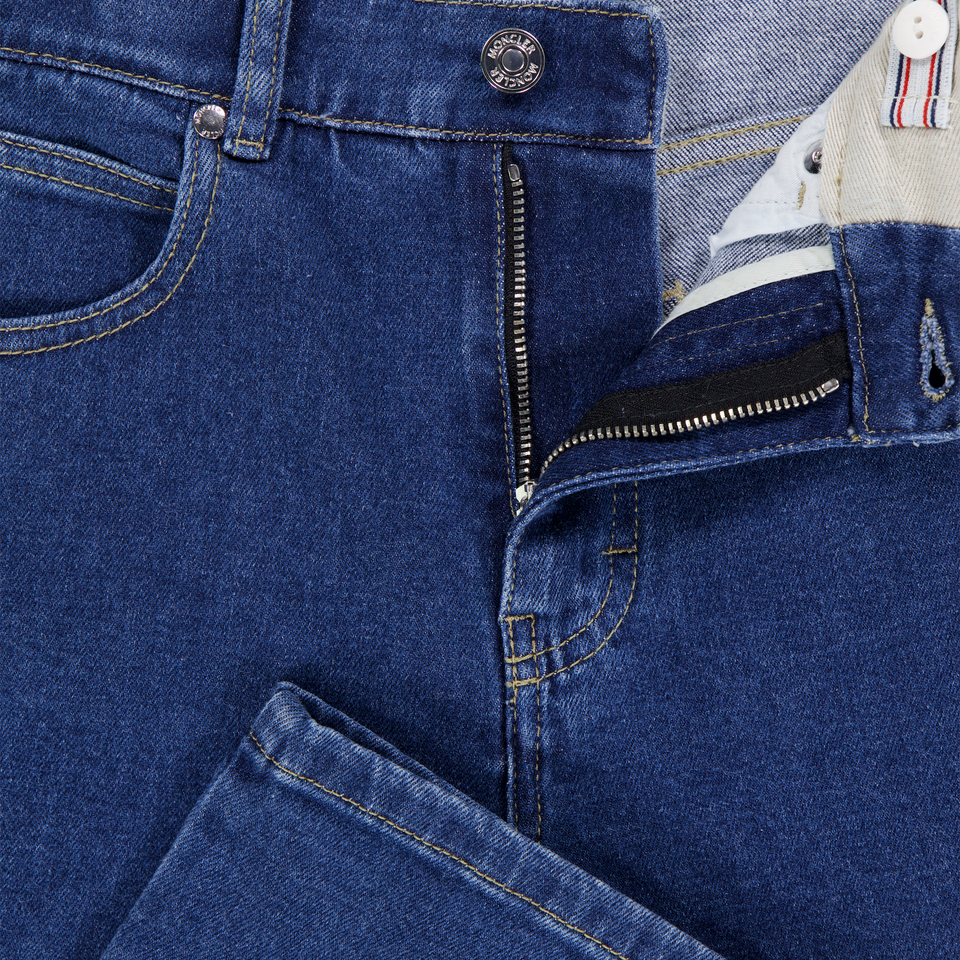 Moncler Kinder Jongens Jeans In Blauw