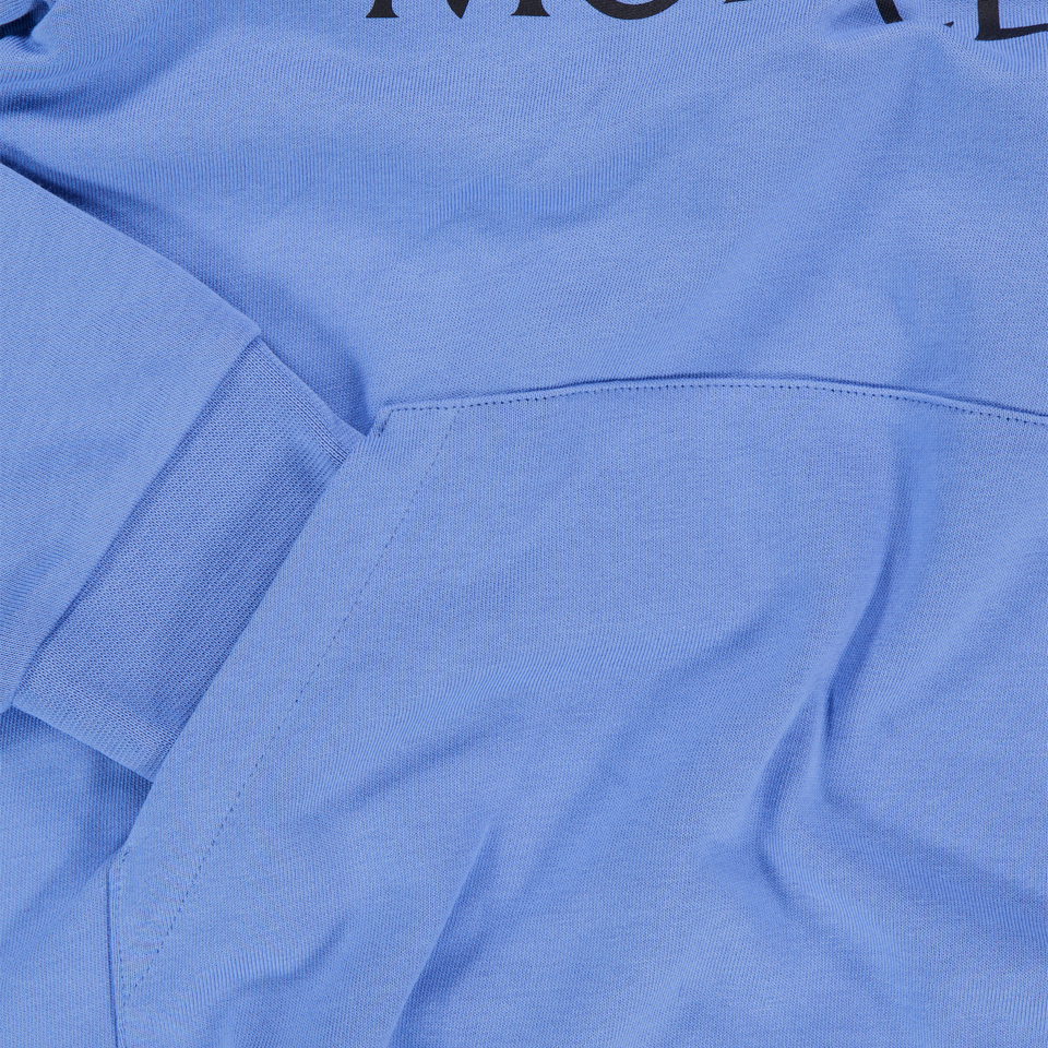 Moncler Kids Boys Sweater In Light Blue