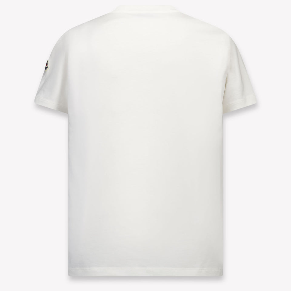 Moncler Kinder Jongens T-Shirt In Wit