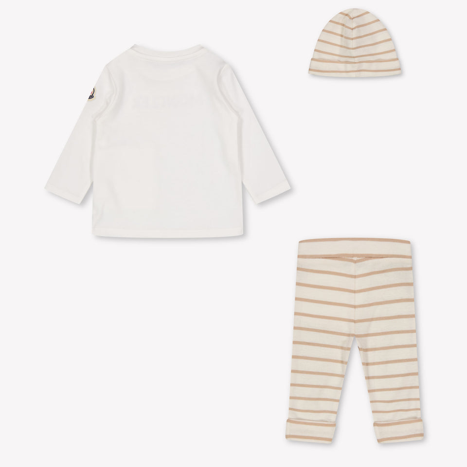 Moncler Baby Unisex Setje In Beige