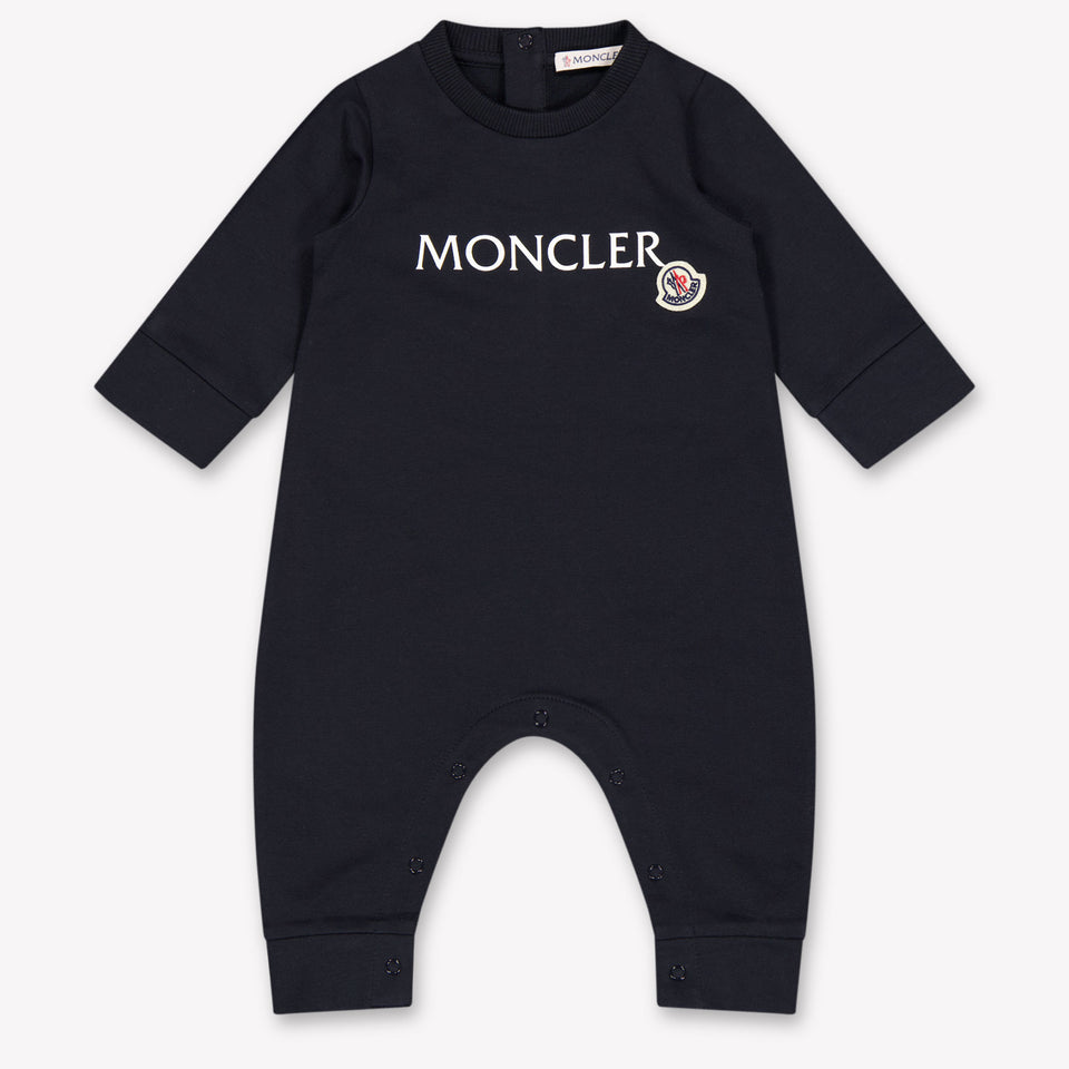 Moncler Baby Boys Playsuit In Navy
