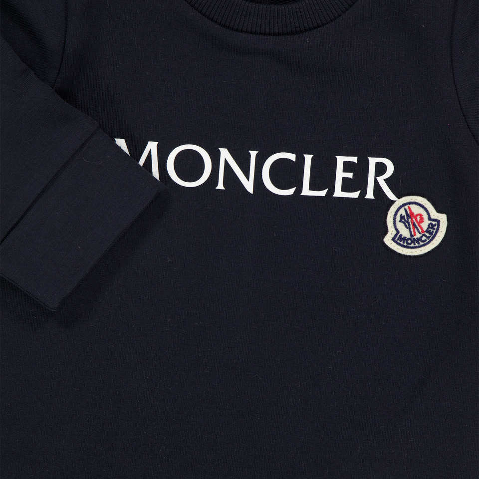 Moncler Baby Boys Playsuit In Navy