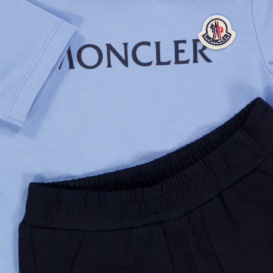 Moncler Baby Boys Set In Light Blue