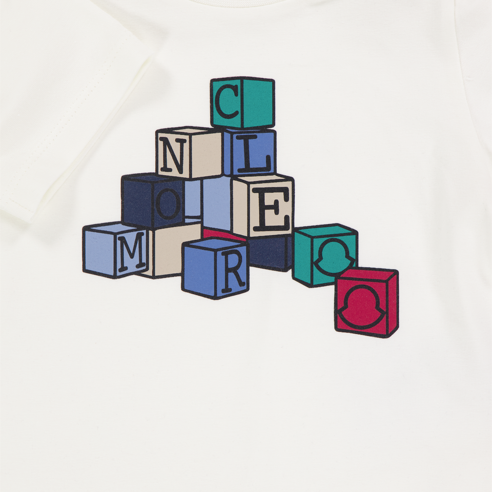 Moncler Baby Jongens T-Shirt In Wit