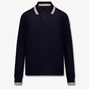 Moncler Kids Boys Polo In Navy