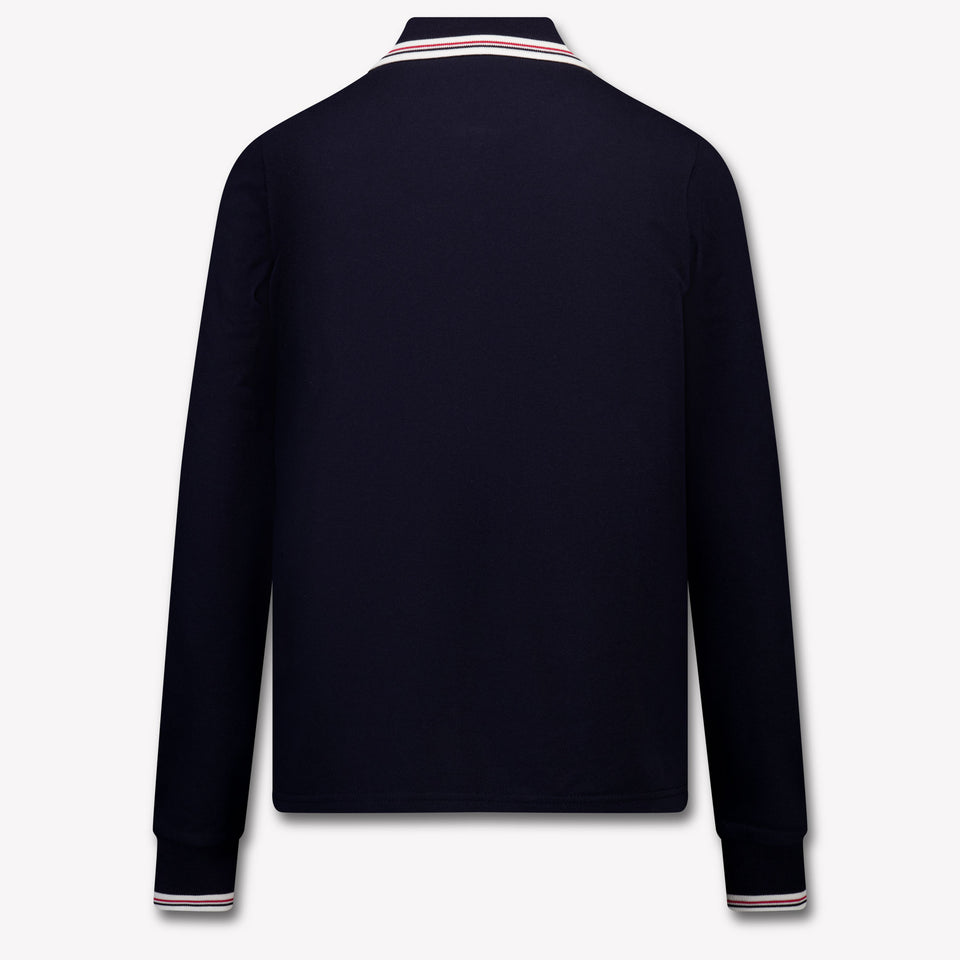 Moncler Kids Boys Polo In Navy