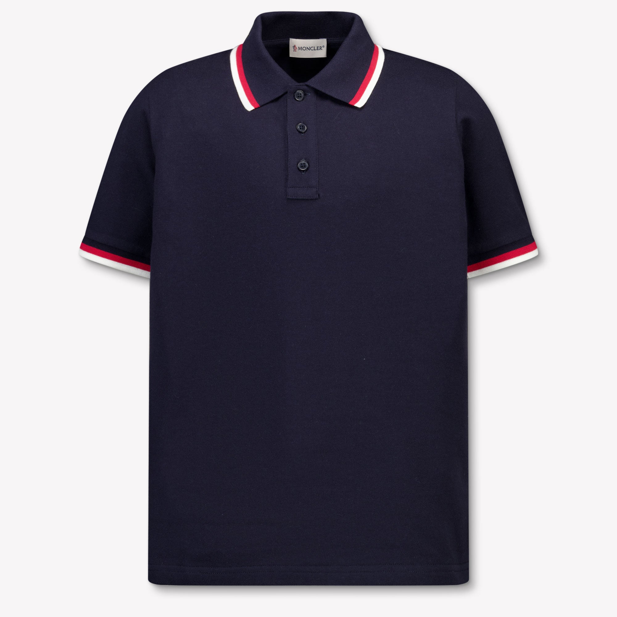 Moncler Kids Boys Polo In Navy