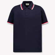 Moncler Kids Boys Polo In Navy