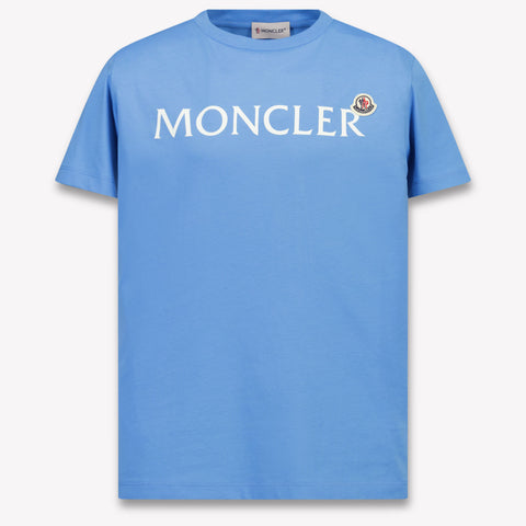 Moncler Kinder Meisjes T-Shirt In Licht Blauw