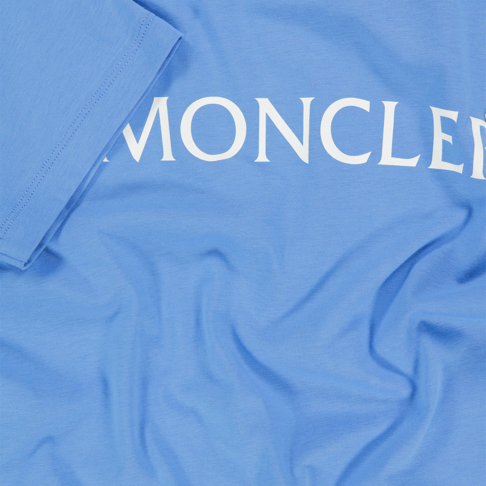 Moncler Kinder Meisjes T-Shirt In Licht Blauw