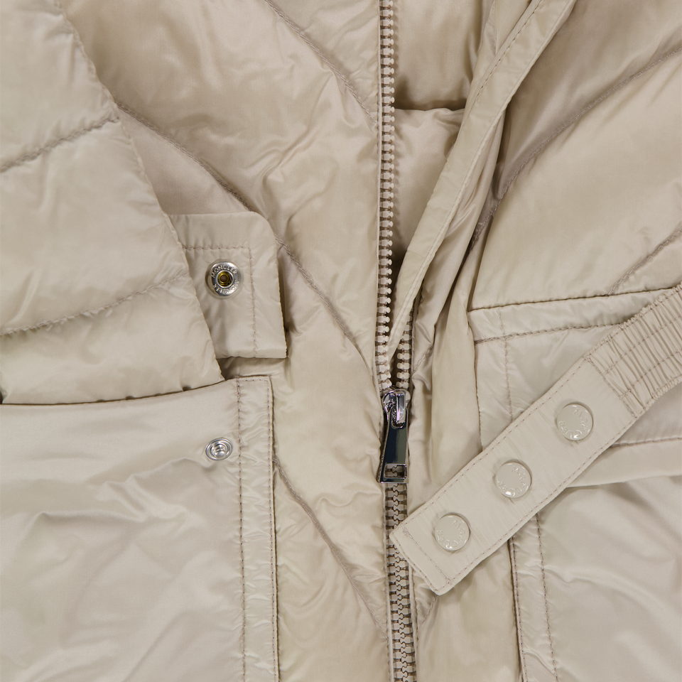 Moncler Argenno Kinder Meisjes Tussenjas In Beige