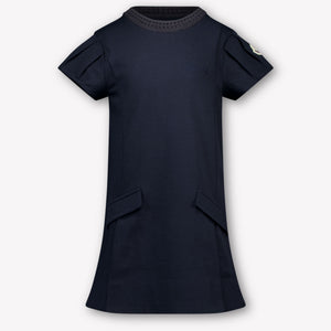 Moncler Kids Girls Dress In Navy