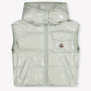 Moncler Kamile Kids Girls Bodywarmer In Light Green