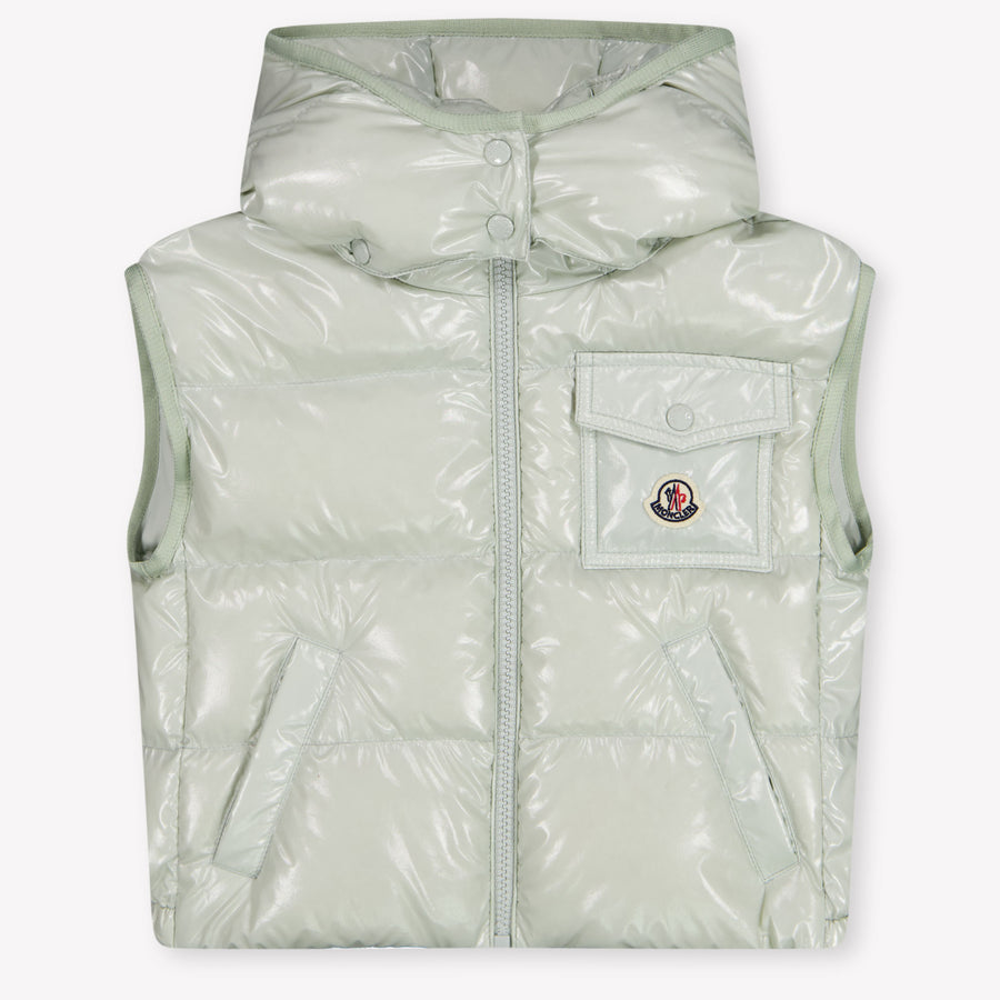 Moncler Kamile Kids Girls Bodywarmer In Light Green