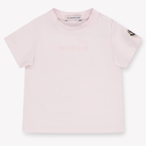 Moncler Baby Girls T-Shirt In Light Pink