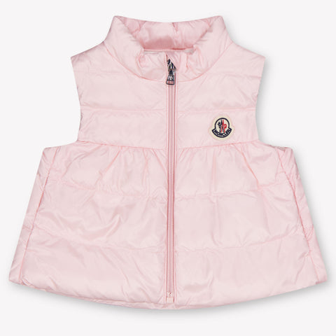 Moncler Hiva Baby Girls Bodywarmer In Light Pink