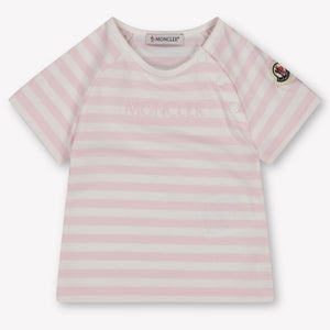 Moncler Baby Girls T-Shirt In Light Pink