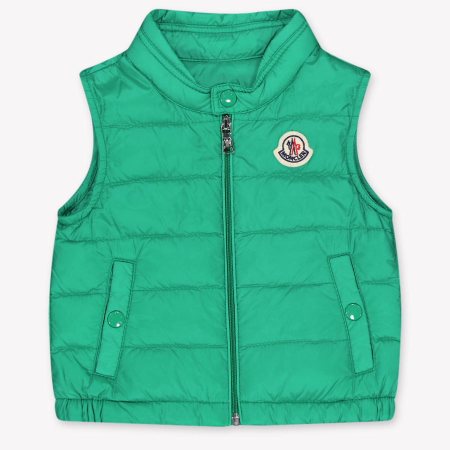 Moncler New Amaury Baby Boys Bodywarmer In Green