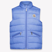 Moncler Gui Kids Boys Bodywarmer In Light Blue