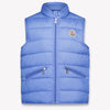 Moncler Gui Kids Boys Bodywarmer In Light Blue