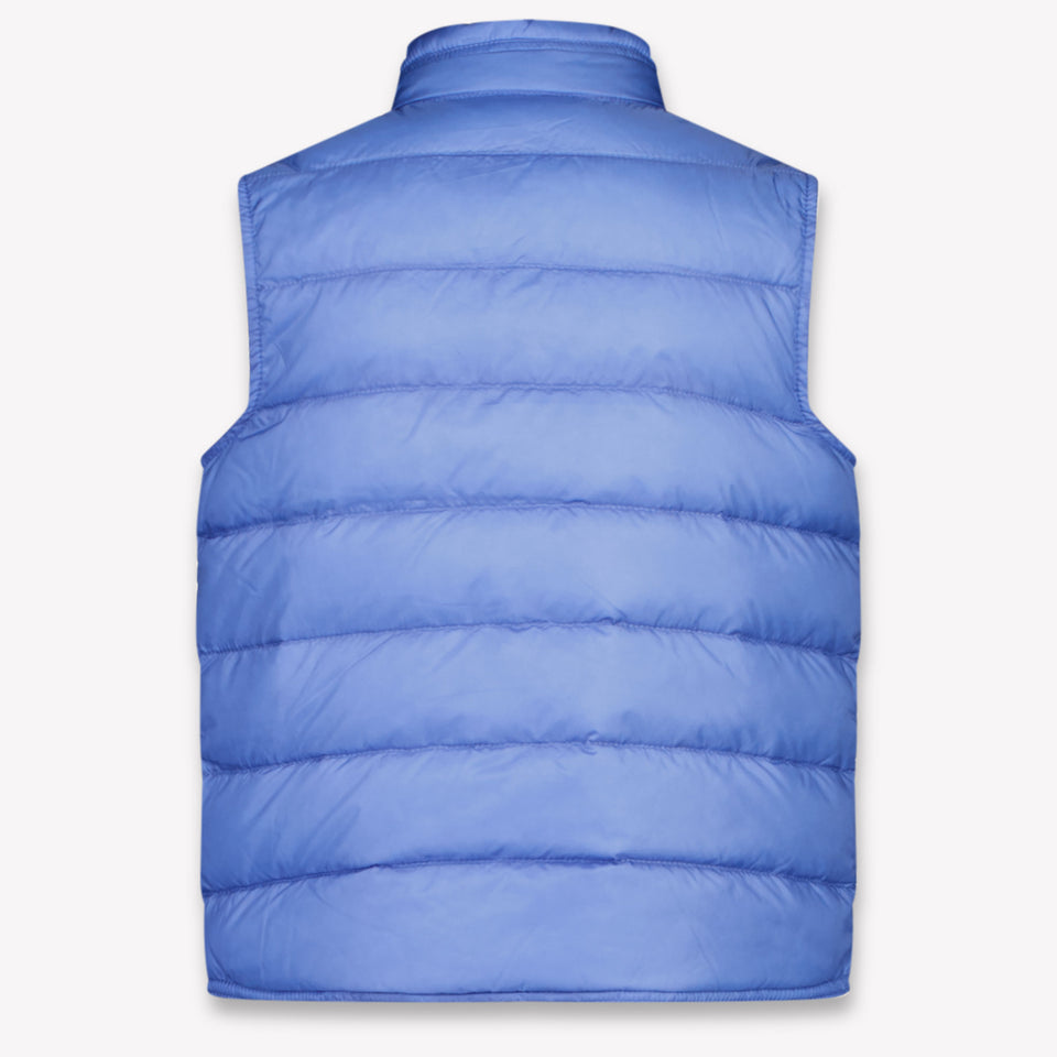 Moncler Gui Kids Boys Bodywarmer In Light Blue