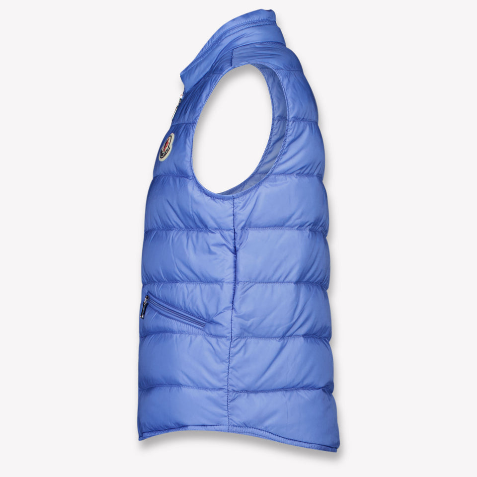 Moncler Gui Kids Boys Bodywarmer In Light Blue