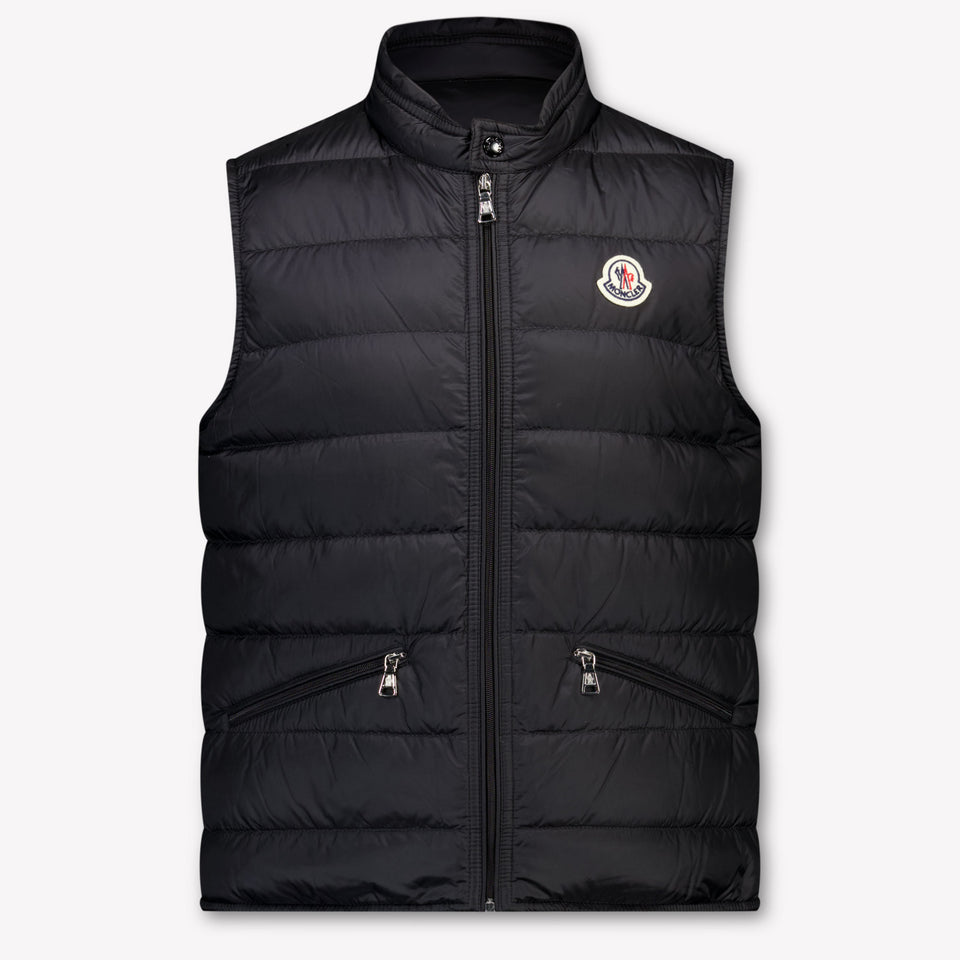 Moncler Gui Kids Boys Bodywarmer In Black
