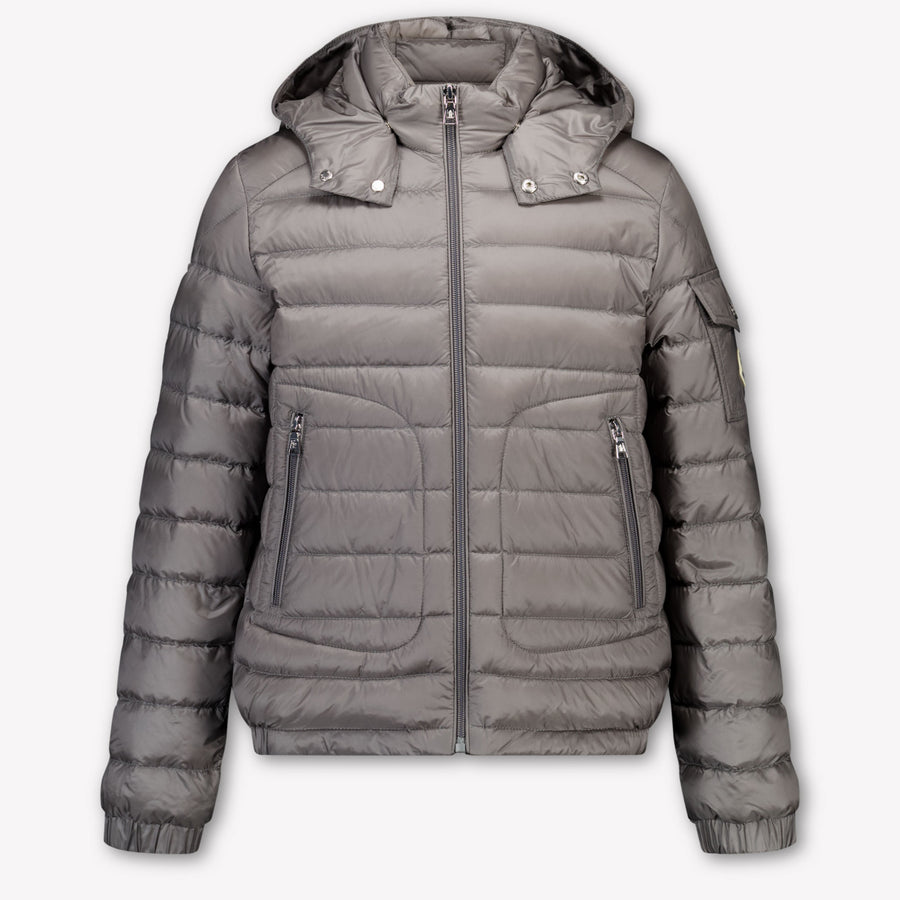 Moncler Lauros Boys Mid-Season Jacket in Grey