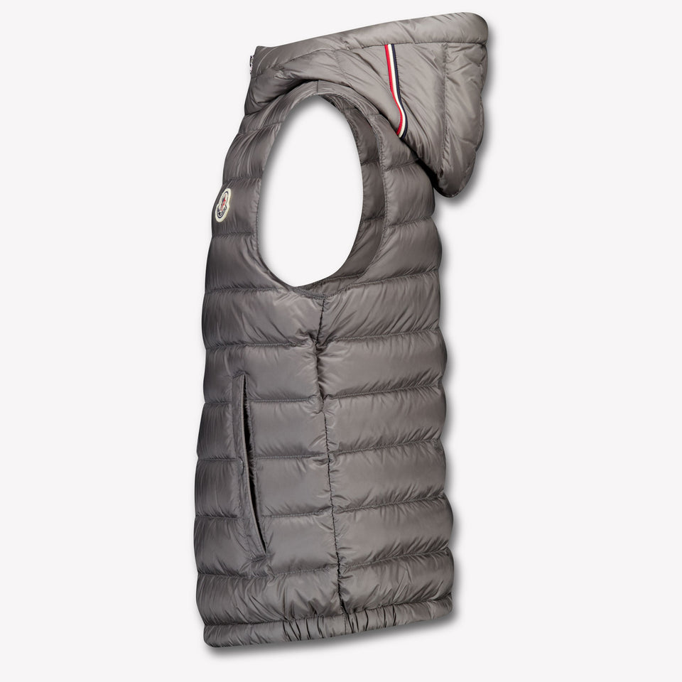 Moncler Uzay Kinder Jongens Bodywarmer In Grijs
