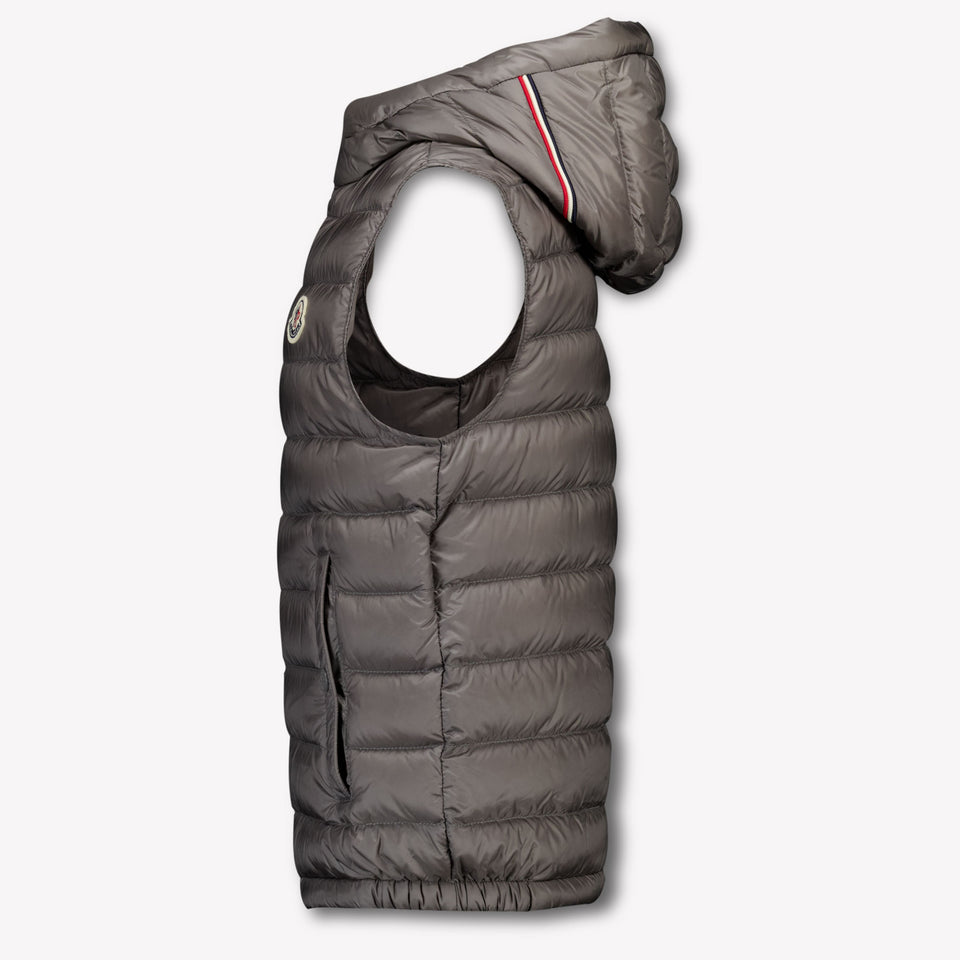Moncler Uzay Kinder Jongens Bodywarmer In Grijs