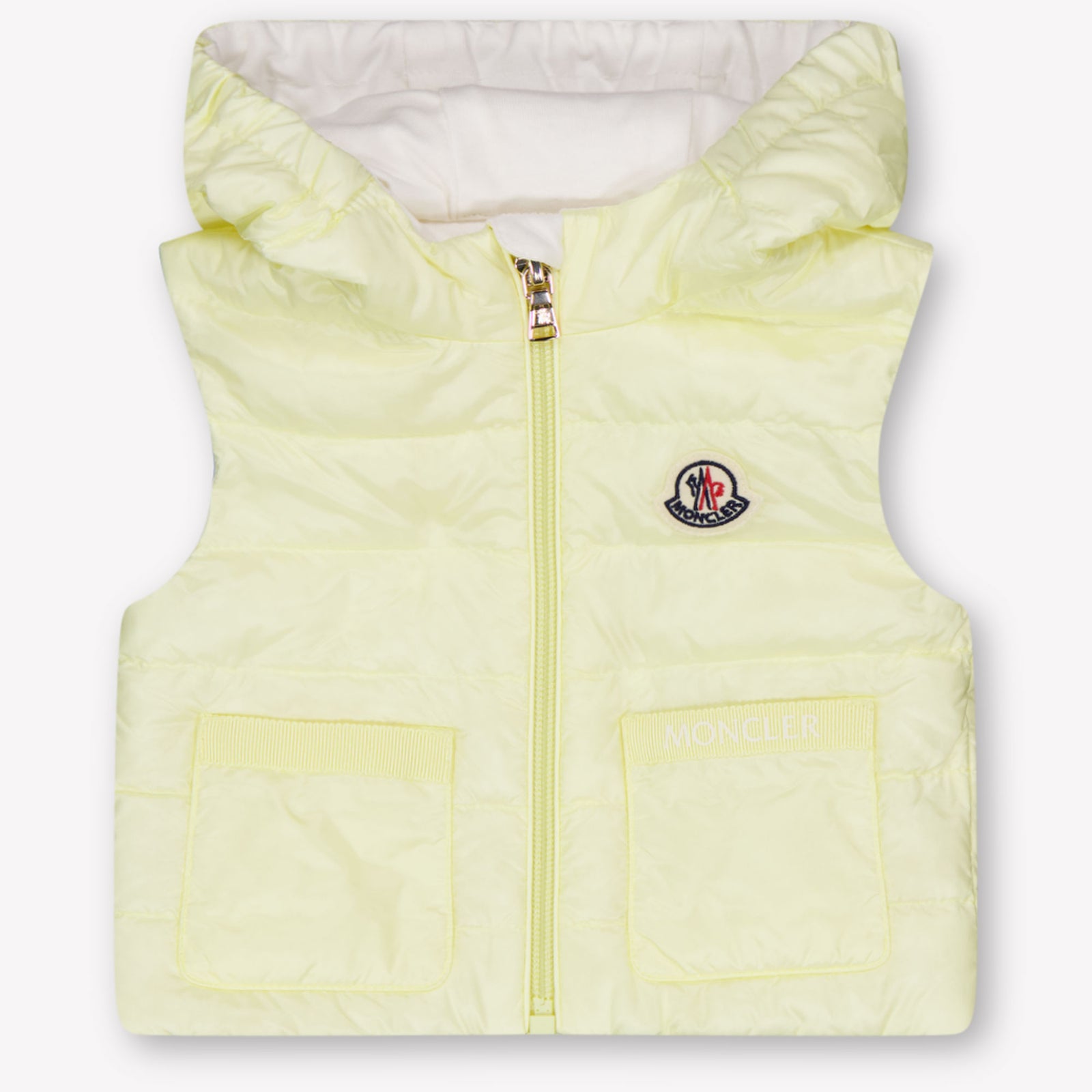 Moncler Lia Baby Girls Bodywarmer In Yellow