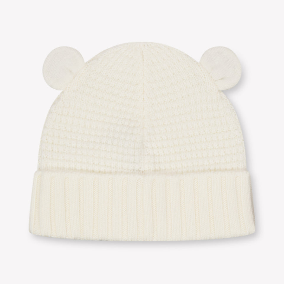 Moncler Baby Unisex Muts In Wit