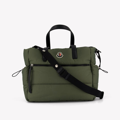 Moncler Baby Unisex Diaper Bag In Army