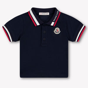 Moncler Baby Boys Polo In Navy