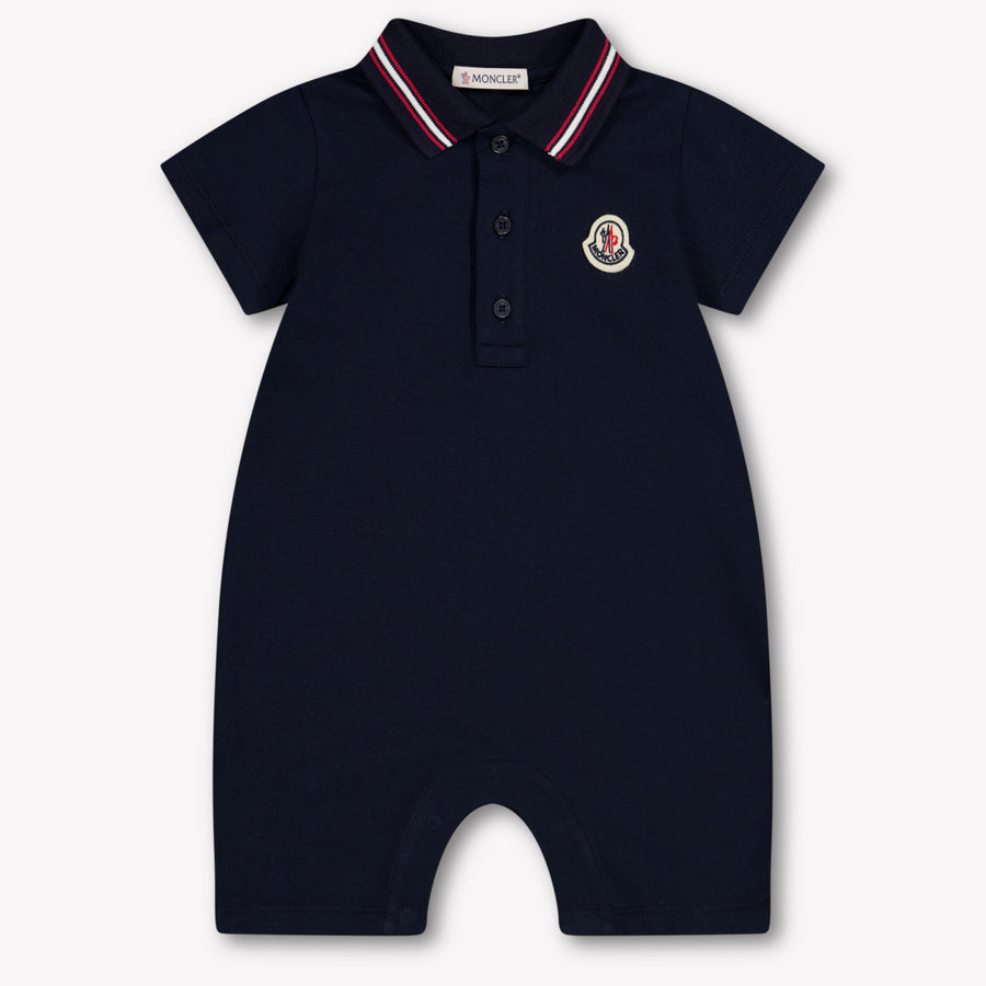 Moncler Baby Boys Playsuit In Navy