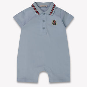 Moncler Baby Boys Playsuit In Light Blue